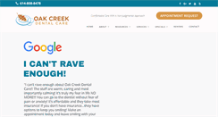 Desktop Screenshot of oakcreekdental.com